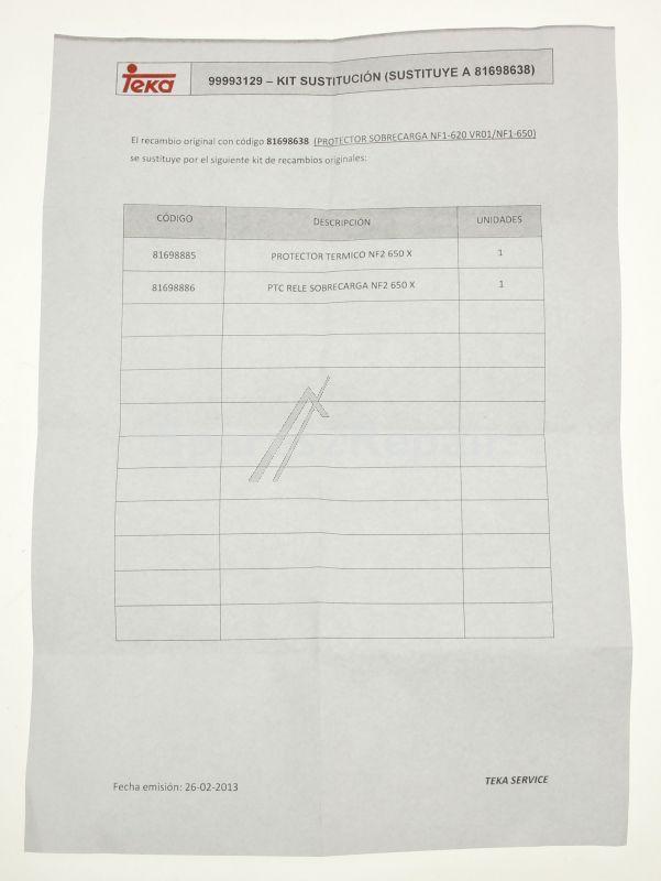 Teka Starter Relay - 99993129 Substitution Kit (replaces 81698638)
