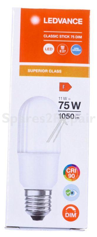 Ledvance E27 Led-emitter - Led Superiorc Stick 75 11w-6500k E27 220 240v - LEDCSTICK75D 11