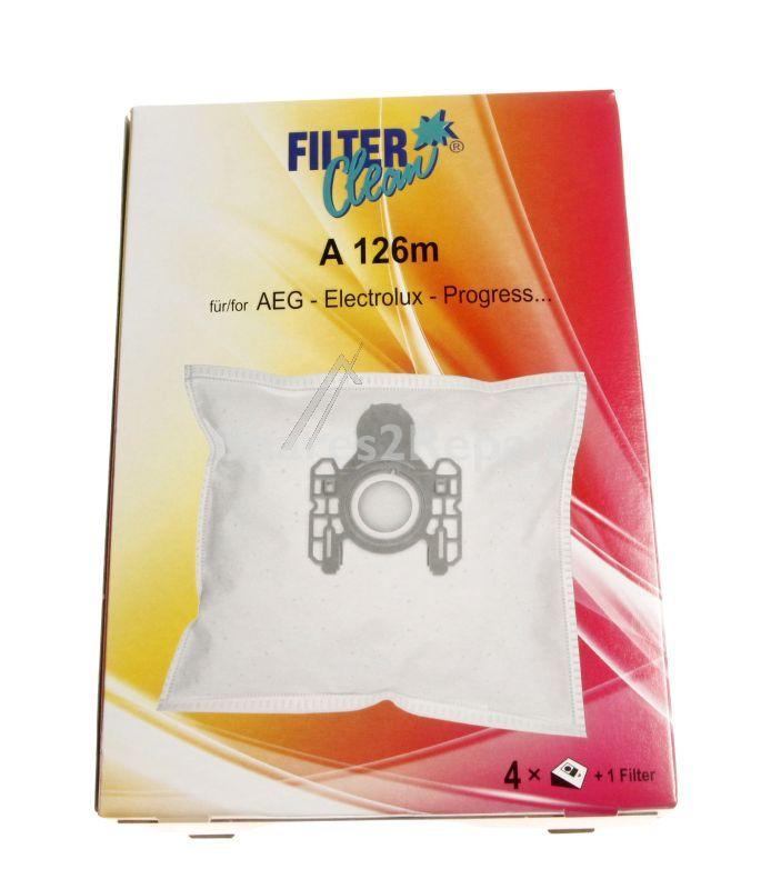 Filterclean Vacuum Cleaner Bags - A126m Fl0004-k Non Woven Dust Bags X 4 + 1 Filter
