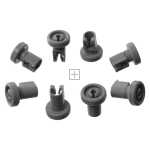 Compatible for AEG, Arthur Martin, Electrolux, Privileg, Rex, Zanussi ZDT6255, JLDWW1201, ESL6115, ZSF6128, ZSF6120 Type Grey Upper Basket Wheel (Pack of 8)