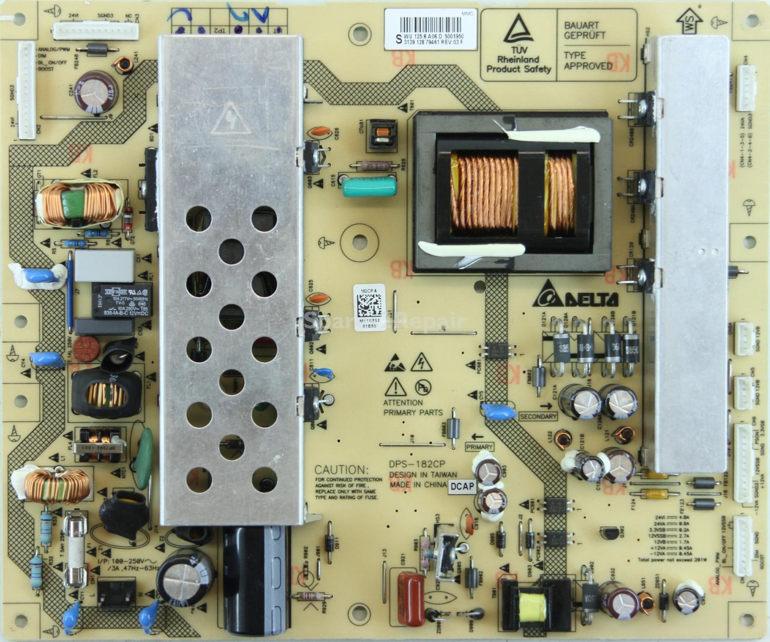 Philips 32PFL5403D/10 - PSU - 3139 128 79461 - REV:03 F - DPS-182CP