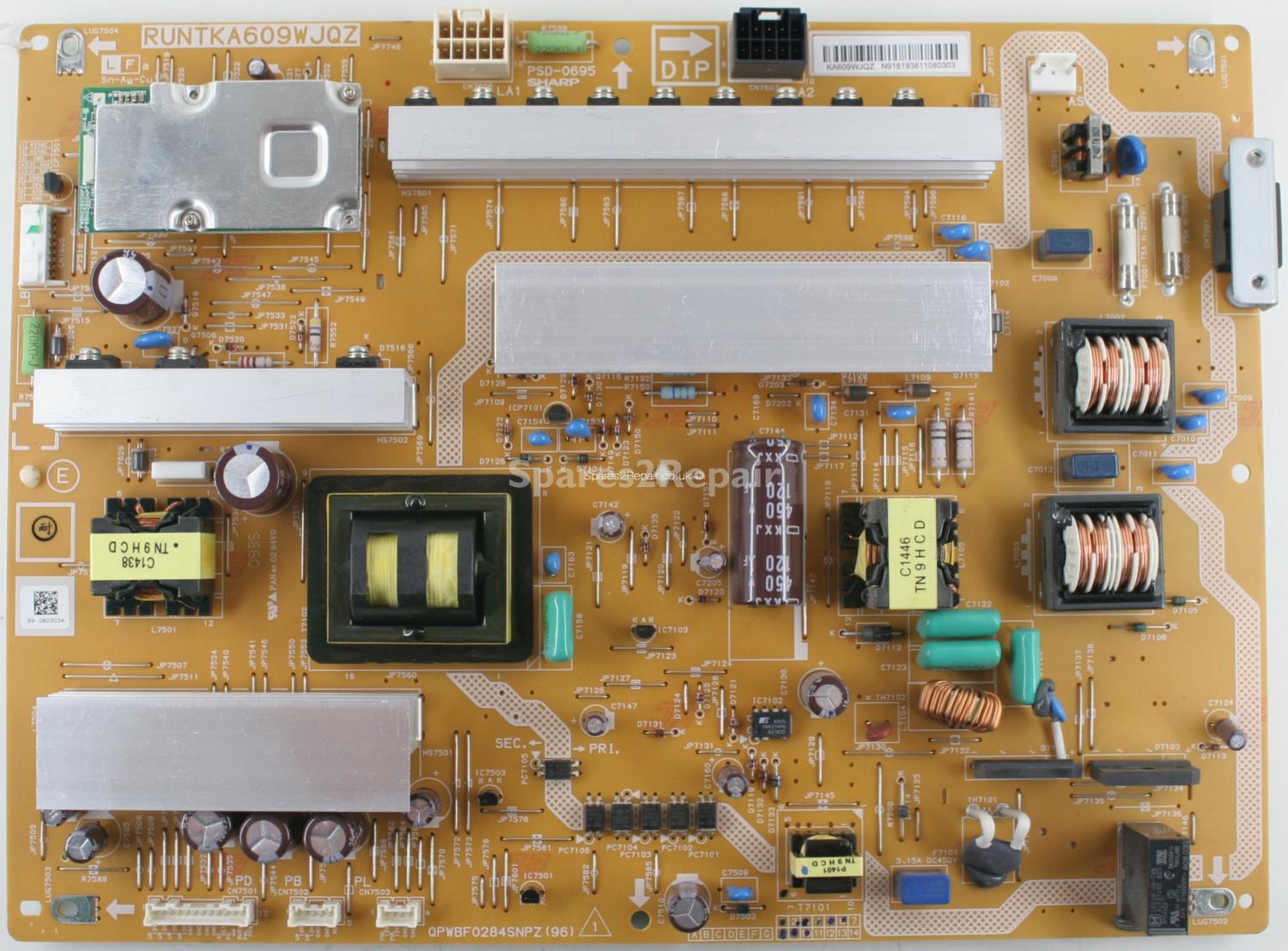 Sharp LC-40LE700E - PSU - RUNTKA609WJQZ - QPWBF0284SNPZ (96) - KA609WJQZ