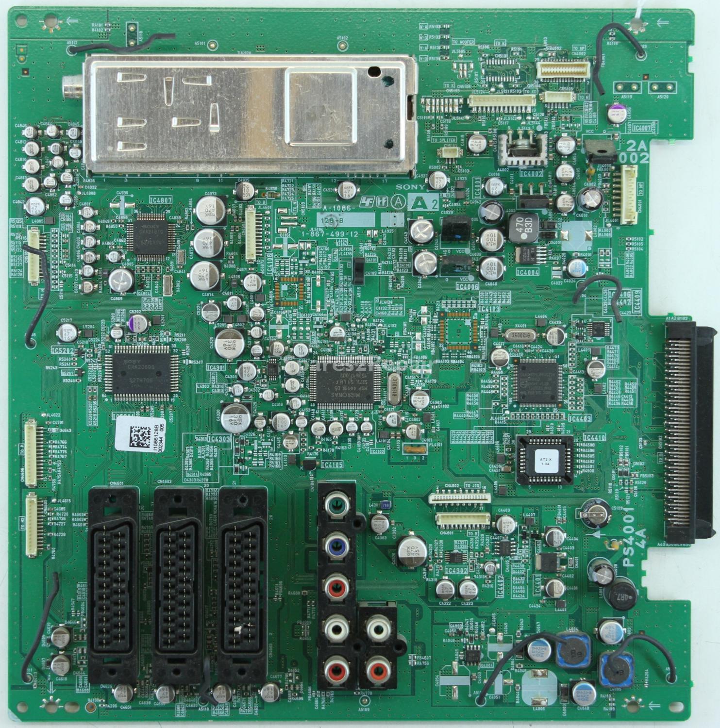 Sony KDL-V40A12U - Main AV - 1-867-499-12 - A-1086-128-B - I1086128B