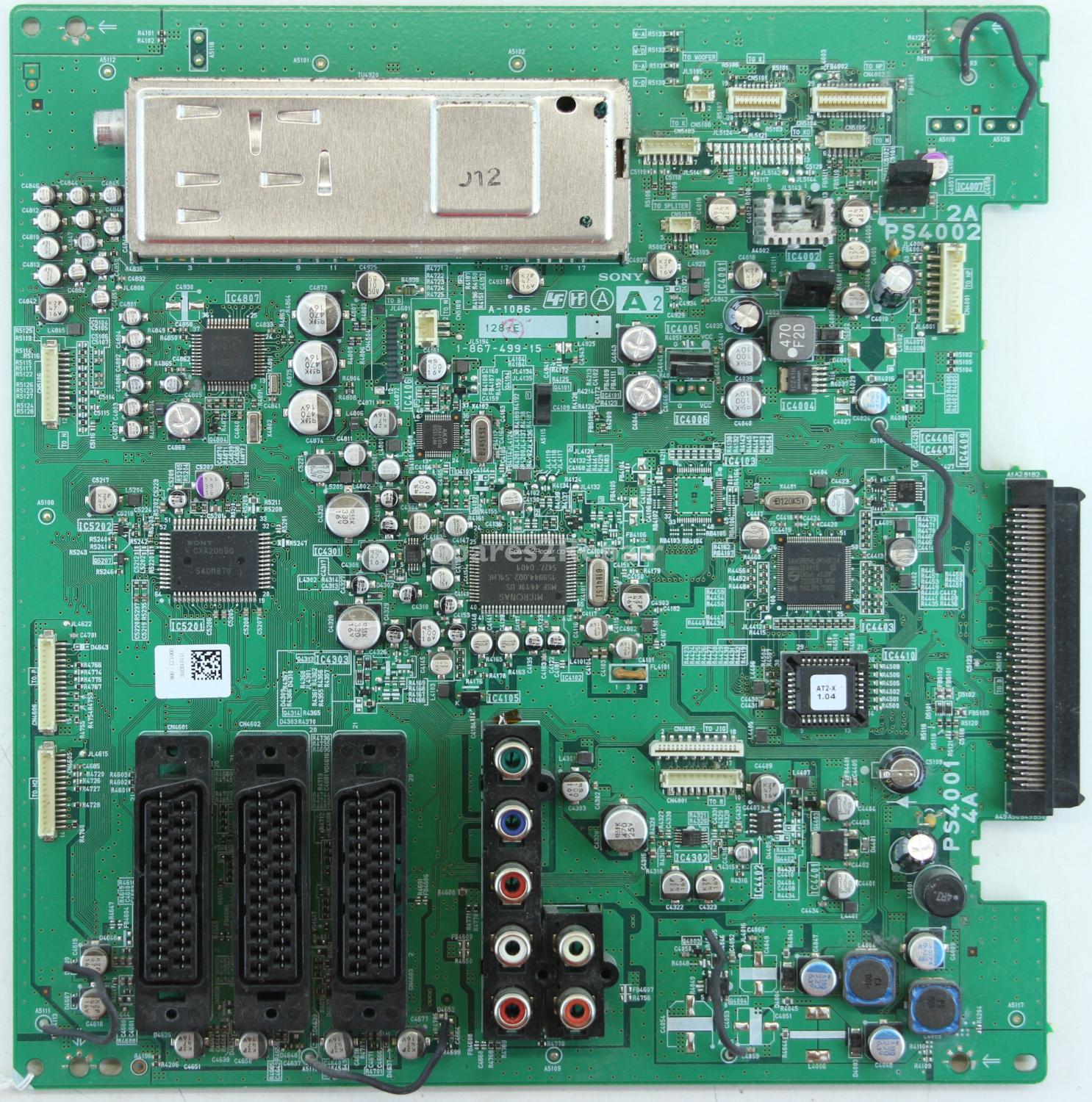Sony KDL-V40A12U - Main AV - 1-867-499-15 - A-1086-128-E