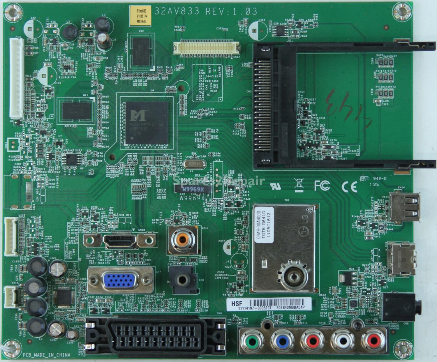 Toshiba 42HL833B - Main AV - 32AV833 REV:1.03 - 60EB40M0DA04P
