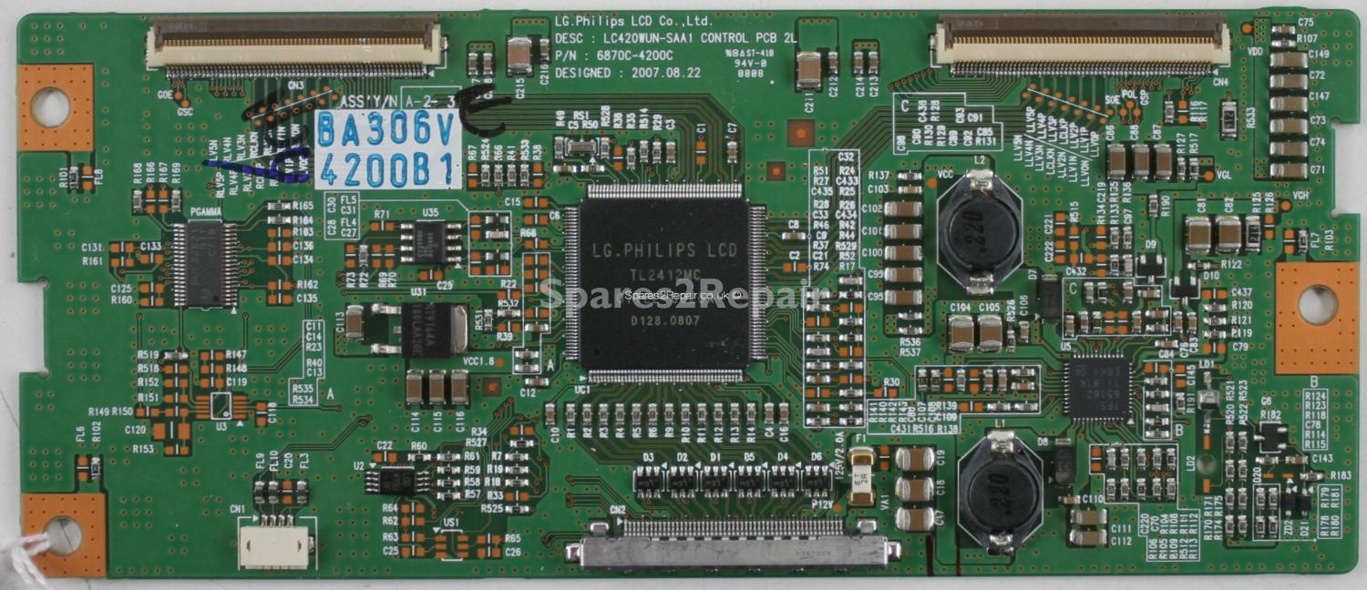 Toshiba 42XV505D - T-Con - 6870C-4200C - LC420WUN-SAA1 CONTROL PCB 2L